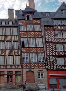 Maison en colombage de la ville de Rennes